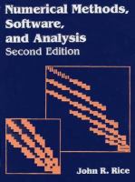 Numerical Methods, Software, and Analysis cover