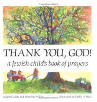 Thank You, God!: A Jewish Child's Book of Prayers cover