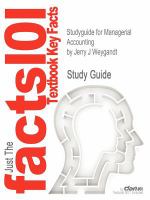 Studyguide for Managerial Accounting by Jerry J Weygandt, Isbn 9781118096895 cover