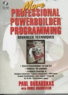 More Professional PowerBuilder 5.0 Programming, with CD-ROM cover