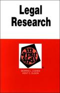 Legal Research in a Nutshell cover
