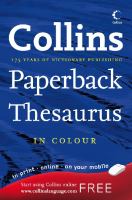 Collins Paperback Thesaurus A-Z (Thesaurus) cover