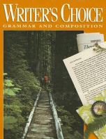 Writer's Choice: Grammar and Composition Grade 10 Student Edition cover