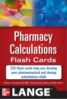 Pharmacy Calculations Flash Cards cover