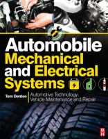 Automobile Mechanical and Electrical Systems : Automotive Technology: Vehicle Maintenance and Repair cover