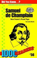 Samuel De Champlain New France's Proud Papa cover
