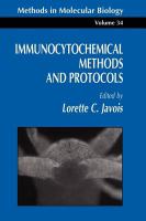 Immunocytochemical Methods and Protocols cover