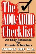 The Add/Adhd Checklist cover