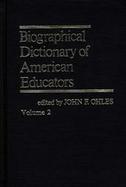 Biographical Dictionary of American Educators V2 cover