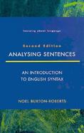 Analyzing Sentences An Introduction to English Syntax cover