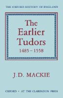 Earlier Tudors 1485-1558 cover