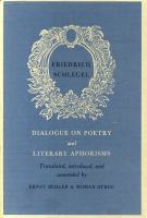 Dialogue on Poetry and Literay Aphorisms cover