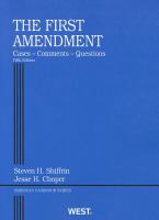 FIRST AMENDMENT-CS,COMMENTS,QUESTIONS cover