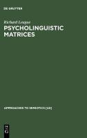 Psycholinguistic Matrices Investigation into Osgood and Morris cover