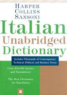 Harper Collins Sansoni Italian Unabridged Dictionary cover
