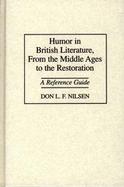Humor in British Literature, from the Middle Ages to the Restoration A Reference Guide cover