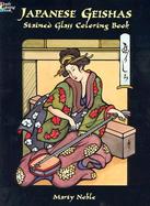 Japanese Geishas Stained Glass Coloring Book cover