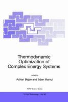 Thermodynamic Optimization of Complex Energy Systems cover