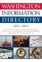 Washington Information Directory 2011-2012 cover