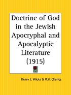 Doctrine of God in the Jewish Apocryphal and Apocalyptic Literature 1915 cover