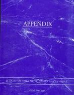 Appendix Budget of the United States Government, Fiscal Year 1999 cover