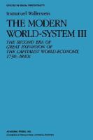 The Modern World-System III The Second Era of Great Expansion of the Capitalist World-Economy, 1730-1840s cover