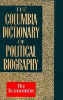 The Columbia Dictionary of Political Biography The Economist cover