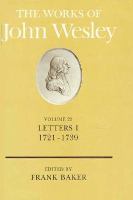 Works of John Wesley 1721-1739 (volume25) cover