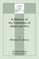 A History of the Literature of Adam and Eve cover