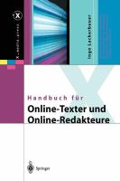 Handbuch Für Online-Texter und Online-Redakteure cover