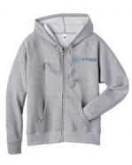 St. Vincent's College Hanes Midweight Ladies Full-Zip Hooded Sweatshirt (Small, Light Steel Gray) cover