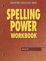 Glencoe Language Arts, Grade 10, Spelling Power Workbook cover