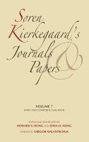 Soren Kierkegaard's Journals and Papers Index and Composite Collation (volume7) cover