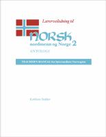 Norsk Nordmenn Og Norge  Antologi cover