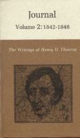 Journal 1842-1848  The Writings of Henry D. Thoreau (volume2) cover
