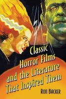 Classic Horror Films and the Literature That Inspired Them cover