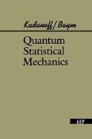 Quantam Statistical Mechanics cover