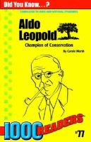 Aldo Leopold Champion of Conservation cover