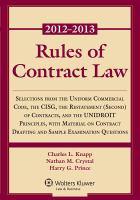 Rules of Contract Law 2012-2013 Statutory Supplement cover