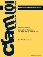 Outlines and Highlights for Concepts of Database Management by Philip J Pratt cover