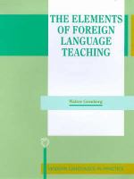 The Elements of Foreign Language Teaching cover