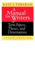 A Manual for Writers of Term Papers, Theses, and Dissertations cover