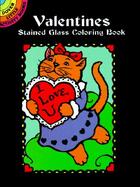 Valentines Stained Glass Coloring Book cover