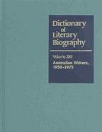 Dictionary of Literary Biography Australian Writers, 1950-1975 (volume289) cover
