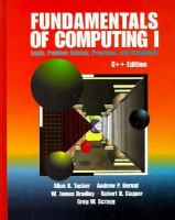 Fundamentals of Computing I: Logic, Problem Solving, Programs, and Computers cover