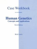 Case Studies Workbook to accompany Human Genetics cover