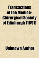 Transactions of the Medico-Chirurgical Society of Edinburgh cover