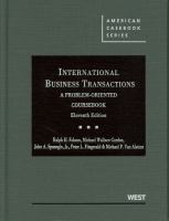 INTERNATIONAL BUS.TRANSACTIONS:CRSBK. cover