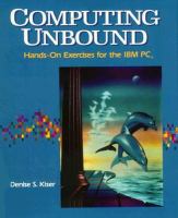 Computing Unbound: Hands-On Exercises for the IBM PC, with Two Optional Exercises for the Macintosh cover