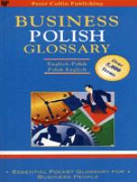 Business Glossary: English-Polish, Polish-English cover